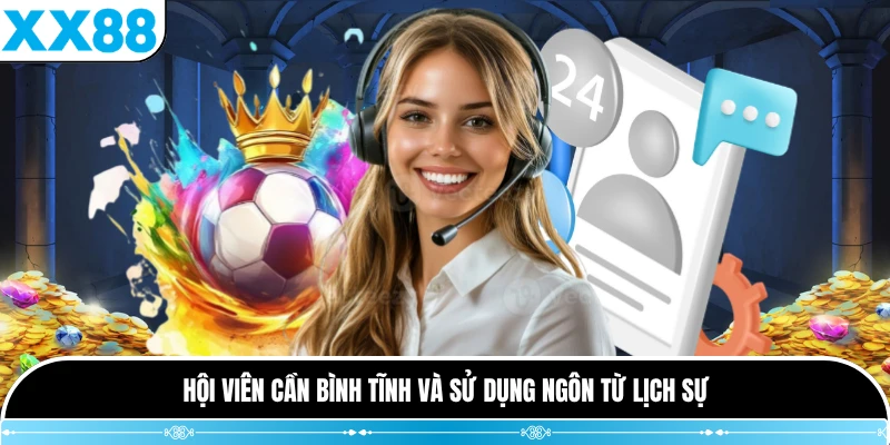 Hội viên cần bình tĩnh và sử dụng ngôn từ lịch sự
